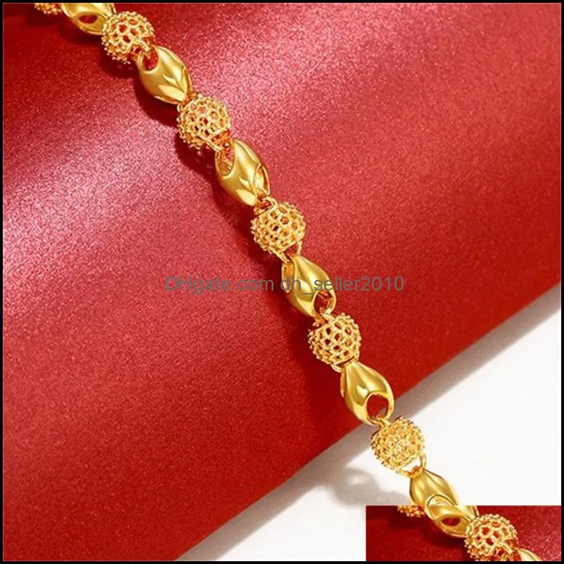 FactoryH6HJShajin fashion jewelry hollow out exquisite Buddha Vietnam bead bracelet women`s 24K gold plating 889 R2