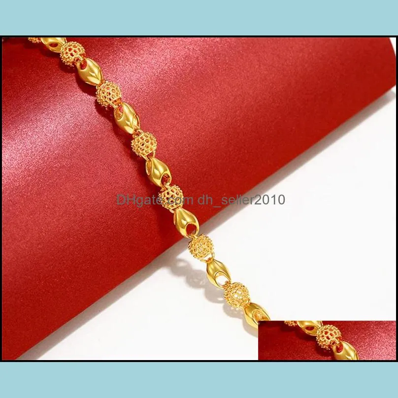 FactoryH6HJShajin fashion jewelry hollow out exquisite Buddha Vietnam bead bracelet women`s 24K gold plating 889 R2