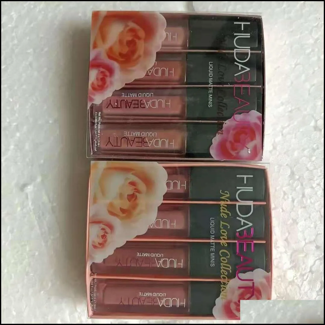 makeup 4colors lip gloss set matte waterproof non stick cup moisturizing lasting lipstick