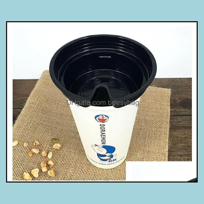 snack cup holder creative fried chicken fries popcorn cups holders disposable cold drink milk tea plastic tray