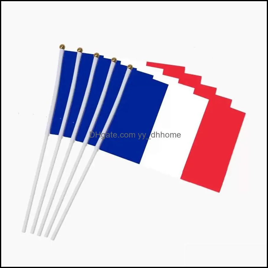 14x21cm Hand Waving Flag American United Kingdom Queen`s Day Ukraine Germany Canada France Small Hands Flag