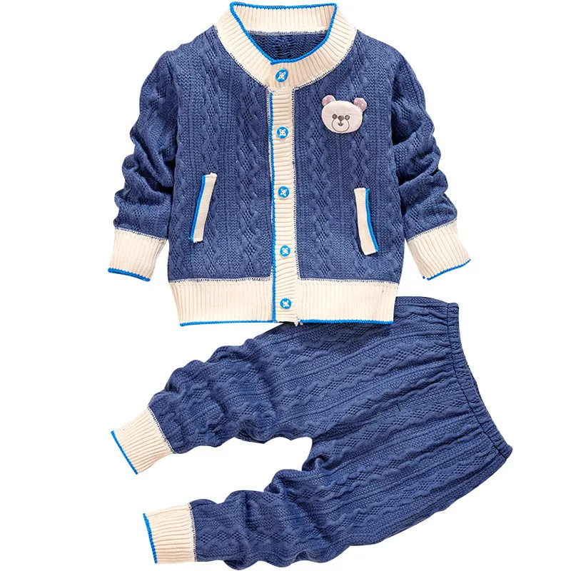 Clothing Sets Infant Baby Sweater Suit Autumn Winter Girl Knitting Set Warm Boy born Clothes 03 Years 221007
