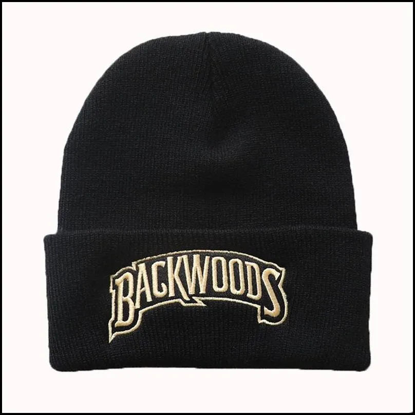 new knitted hat beanies backwoods lettering cap women winter hats for men warm hat fashion solid hip-hop beanie hat unisex