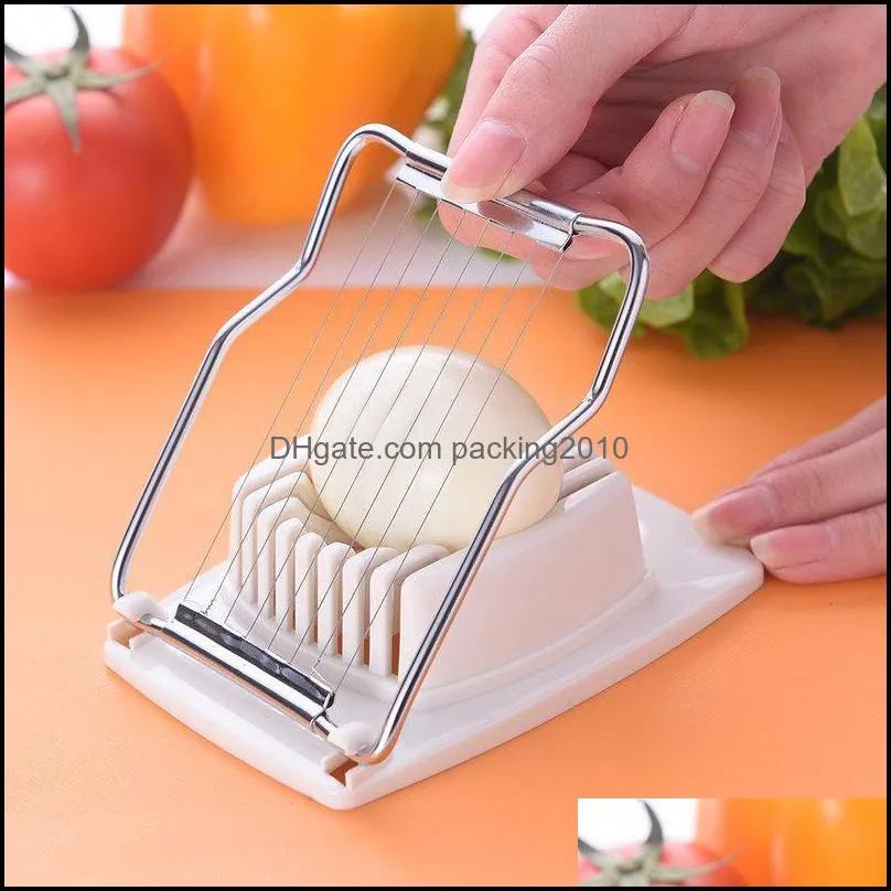 Kitchen Tools Multifunctional Egg Cutter Stainless Steel Egg Slicer Sectioner Cutter Mold Flower-Shape Luncheon Meat Cutter Kitchen