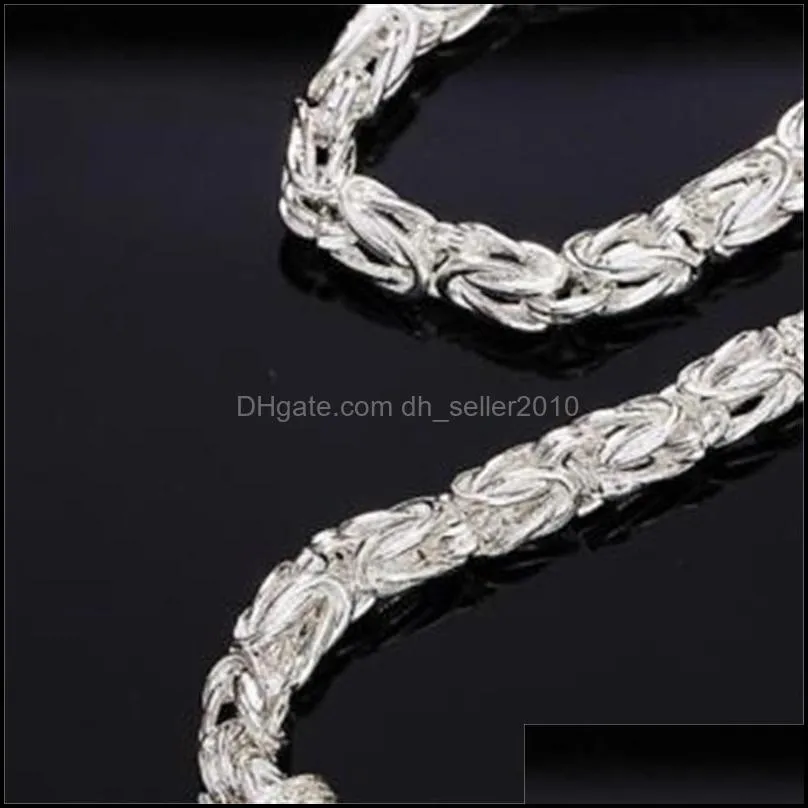 925 Sterling Silver 20 Inch 5mm Faucet Chain Strands Necklace For Women Man Fashion Wedding Engagement Party Charm Jewelry 832 Z2