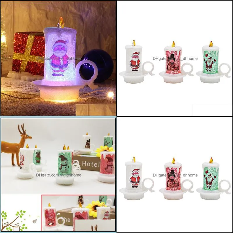 special Christmas decorations small night lights candle lights LED electronic candles snowman lights Christmas desktop