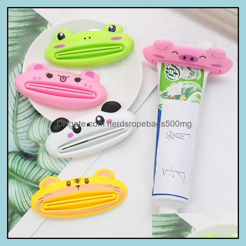 Household Sundries Cartoon Animal Toothpaste Squeezer Facial Cleanser Press Tooth Paste Holder Oral Care Tube Cosmetics Rolling Squeezing