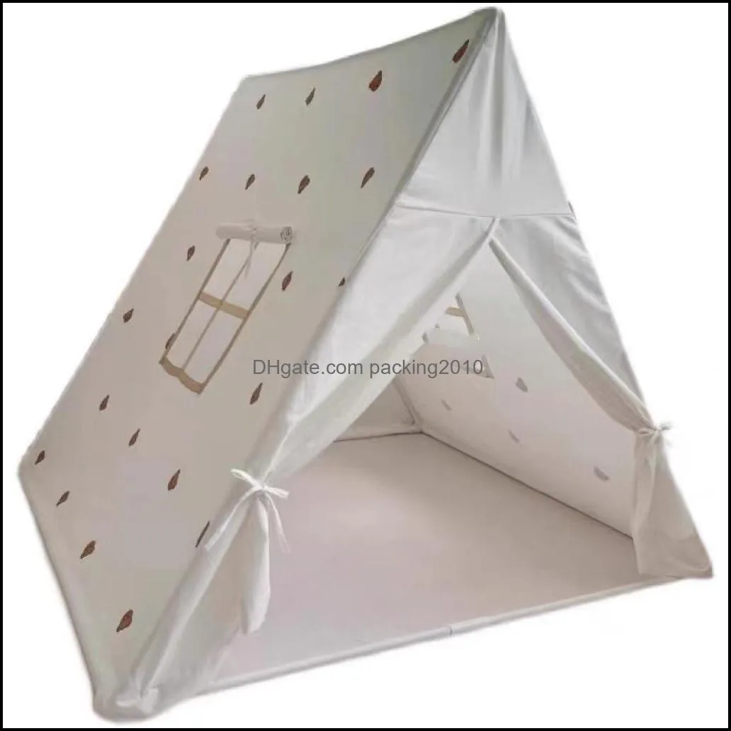 ins wind Korean version of the bear outdoor tent children`s indoor reading corner game house with windows cute triangle