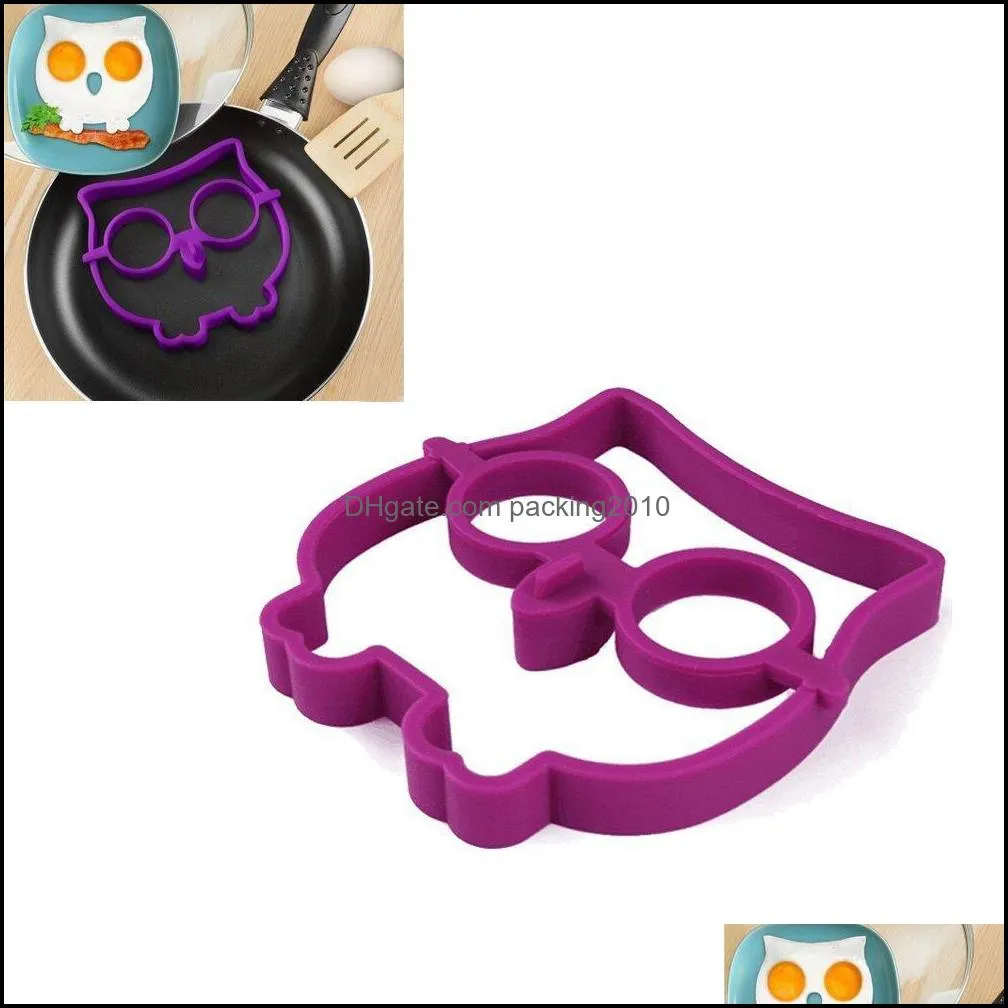 Kitchen Tools Silicone Owl Shaped Fried Egg Molds Pancake Maker Nonstick Baking Mold Ring for Family Cooking Kitchen Gadgets