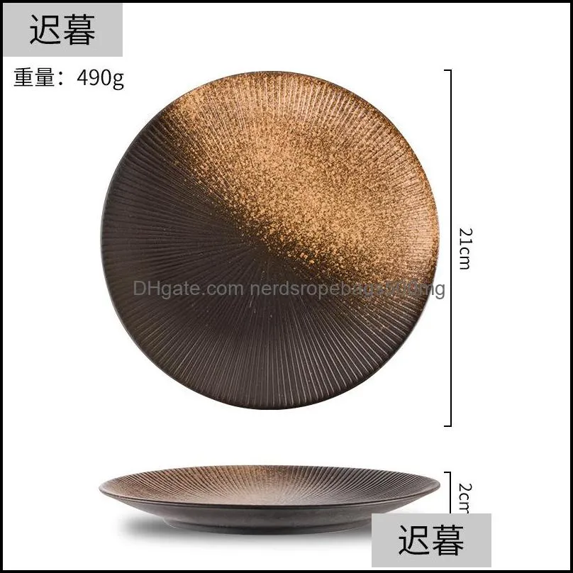 Japanese plate dinner plate ceramic tableware high-value steak pasta plates salad plate