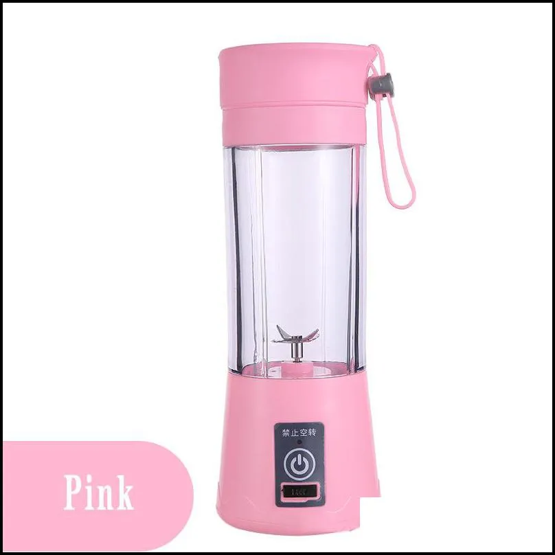 multifunctional portable usb electric juicer for kitchen rechargeable mini 380ml vegetable juice blender