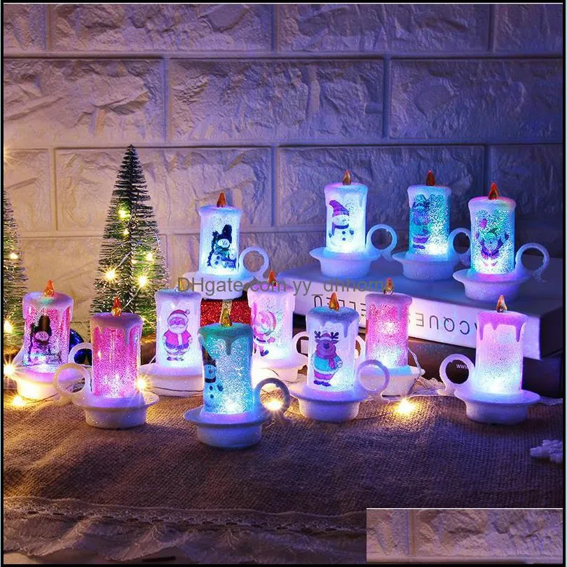 special Christmas decorations small night lights candle lights LED electronic candles snowman lights Christmas desktop