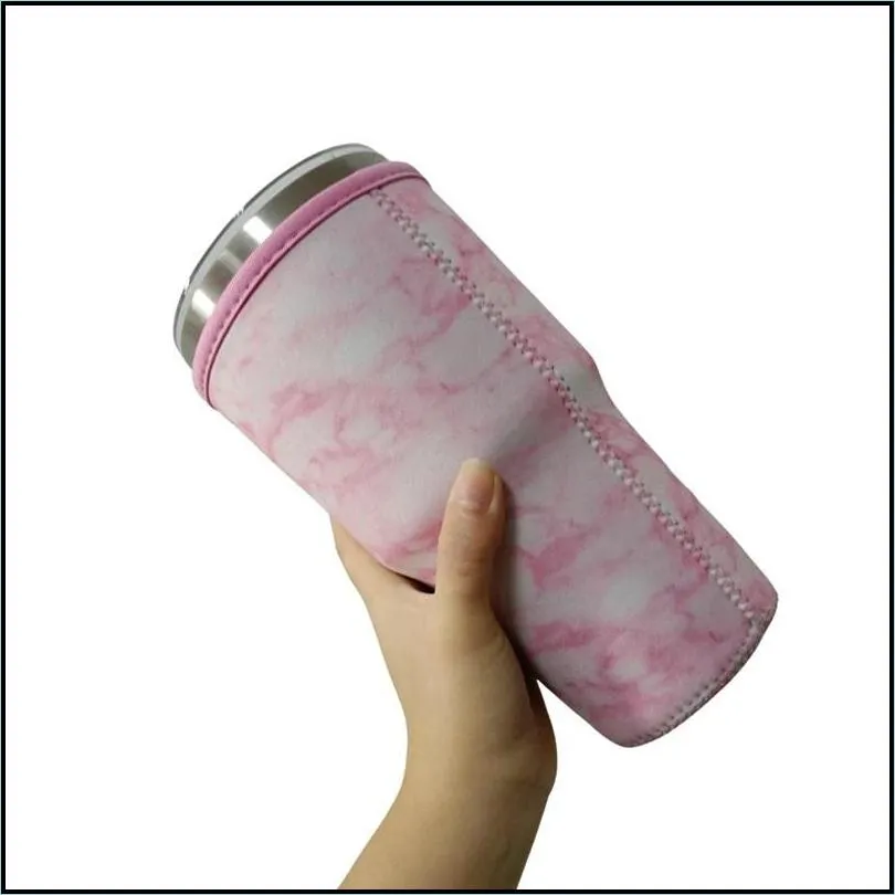 30oz tumbler sleeve 29 styles neoprene cup cover with carrying handle keep cool anti-freeze bag