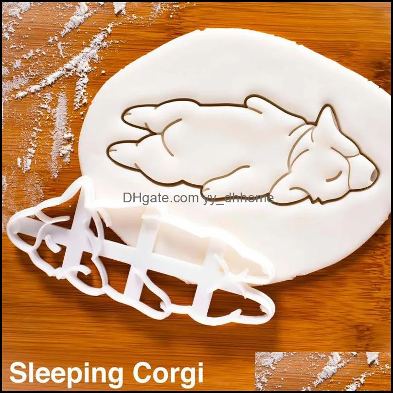 Bakeware 1Pc Cookie Cutters Mold Cute Corgi Dog Shaped Biscuit Baking Tool Christmas Cookie Cutter Vegetables