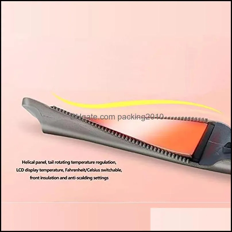 New 3-in-1 Professional Hair Straightener Curling Hair Comb Straightening Brush Iron Hairbrush Curlers Flat