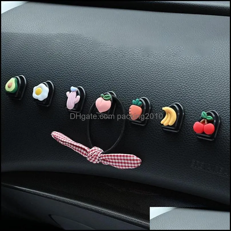 Home Decor Storage Hooks Fruit Animal Shape Wall Hanger Hooks Car Accessories Cute Punching-free Door Organizer