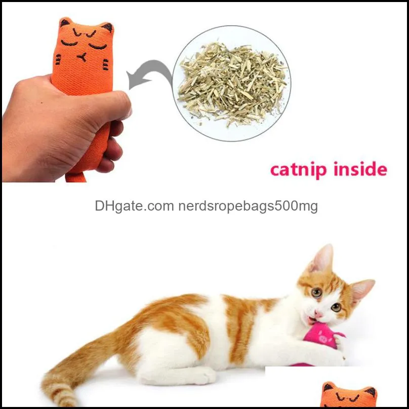 Rustle Sound Catnip Toy Cats Products for Pets Cute Cat Toys for Kitten Teeth Grinding Cat Plush Thumb Pillow Pet Accessories