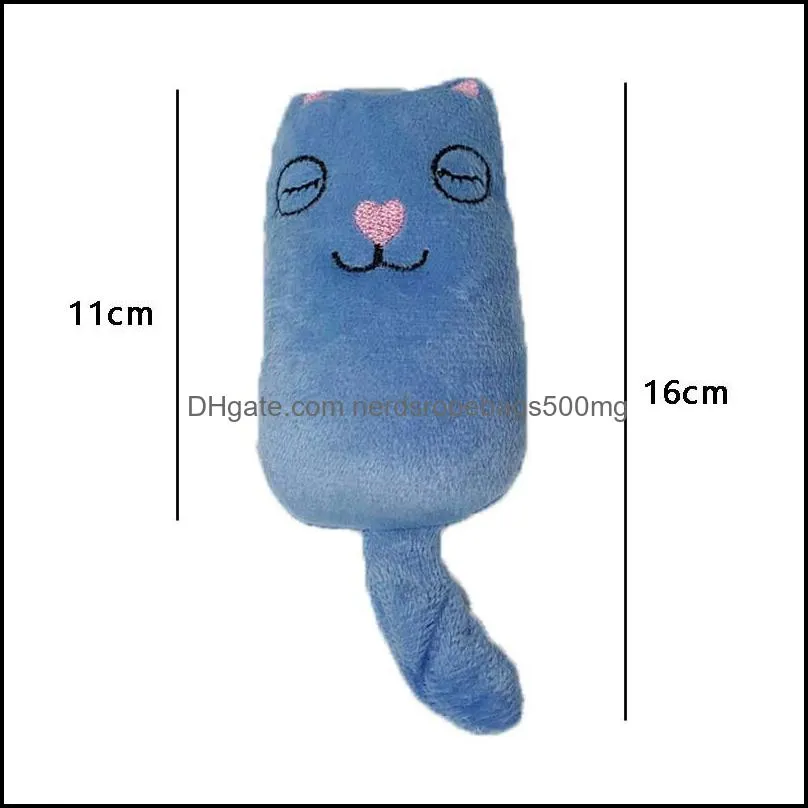 Teeth Grinding Catnip Toys Interactive Plush Cat Toy Pet Kitten Chewing Claws Thumb Bite Cat mint For Cats Funny Little Pillow