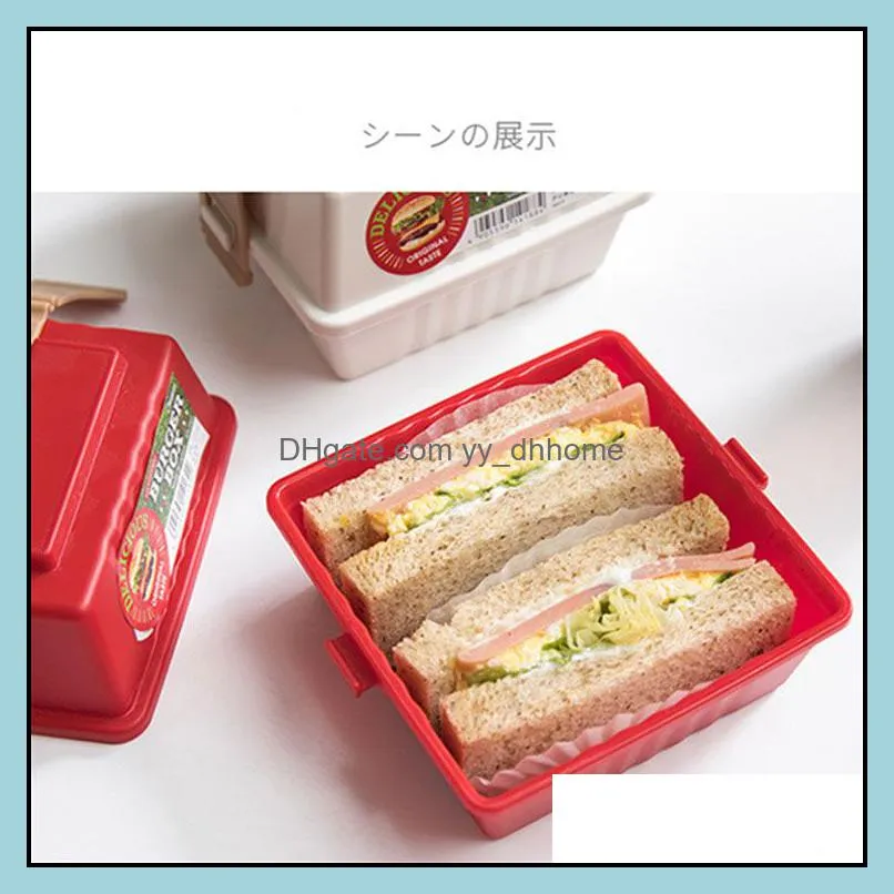 Kitchen Storage Burger Sandwich Food Storage Box Outdoor Picnic Creative Bento Box