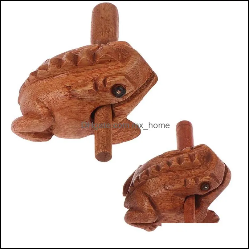 Household Sundries Wooden Lucky Frog Toy Animal Money Frog Clackers Kids Musical Instrument Percussion Children Toys Gift