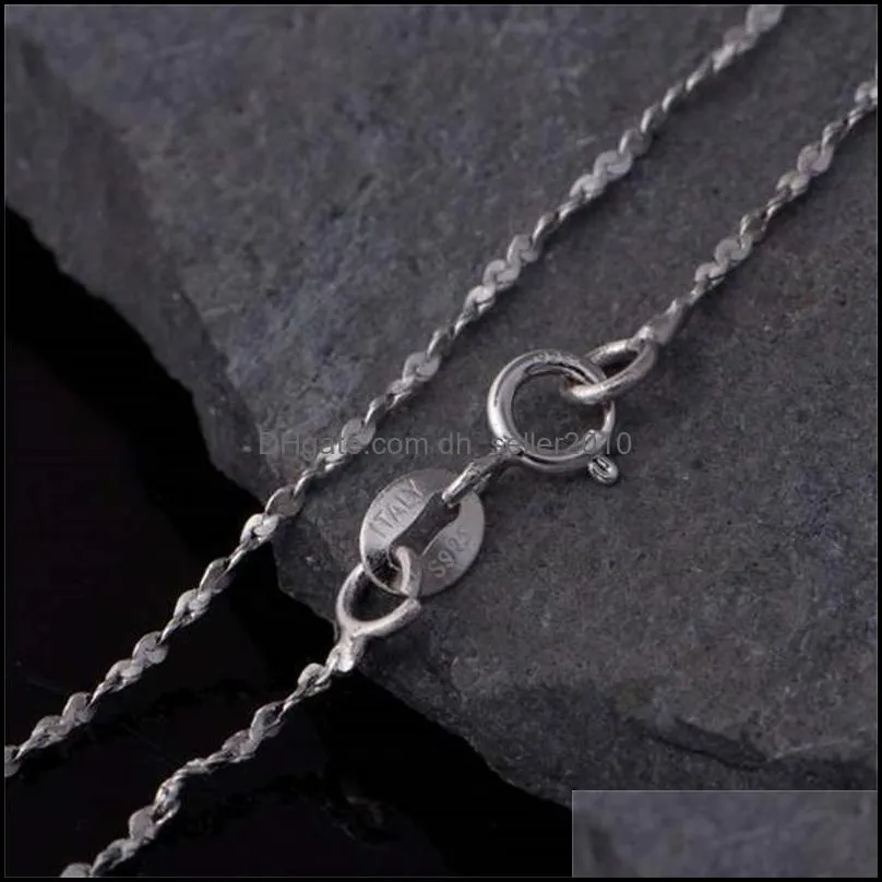 925 Sterling Silver 16/18/20/22/24/26/28/30 Inch Bamboo Chain Necklace For Women Man Fashion Wedding Charm Jewelry 829 Z2