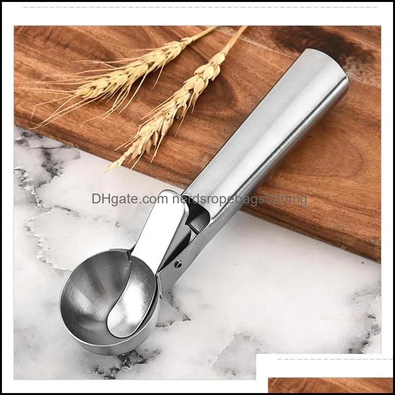 Ice Cream Tools Scoops Stacks Stainless Steel Digger Non-Stick Fruit Ice Ball Maker Watermelon Ice Spoon Tool