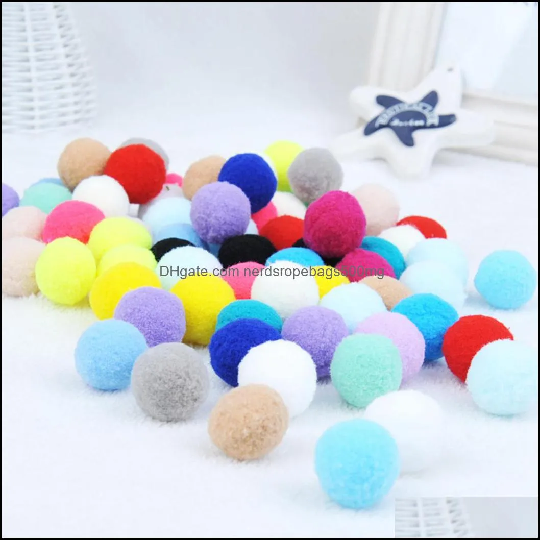 Cute Funny Cat Toys Stretch Plush Ball 0.98in Cat Toy Ball Creative Colorful Interactive Pom Chew