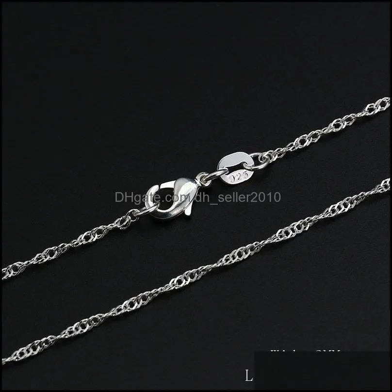 925 Sterling Silver 16/18/20/22/24/26/28/30 Inch Side Chain 2mm Strands Necklace For Women Man Fashion Wedding Charm Jewelry 807 Z2