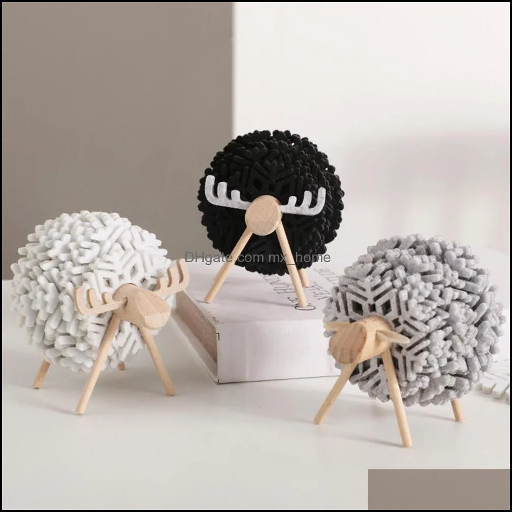 New Sheep Shape Anti Slip Cup Pads Coasters Insulated Round Felt Cup Mats Japan Style Creative Office Art Crafts Gift