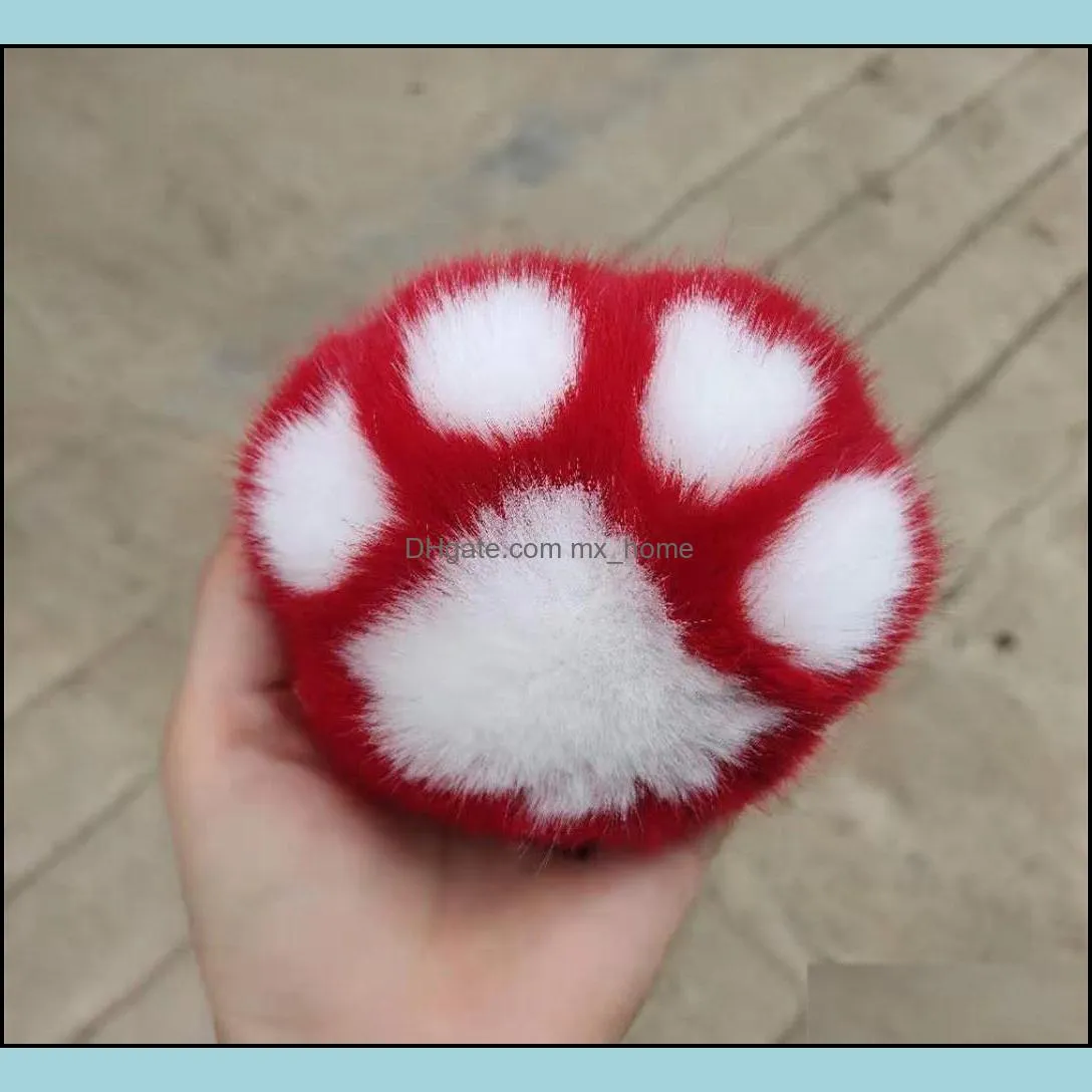 Imitation mink fur kitten claw backpack pendant schoolbag pendant keychain cute plush doll net red