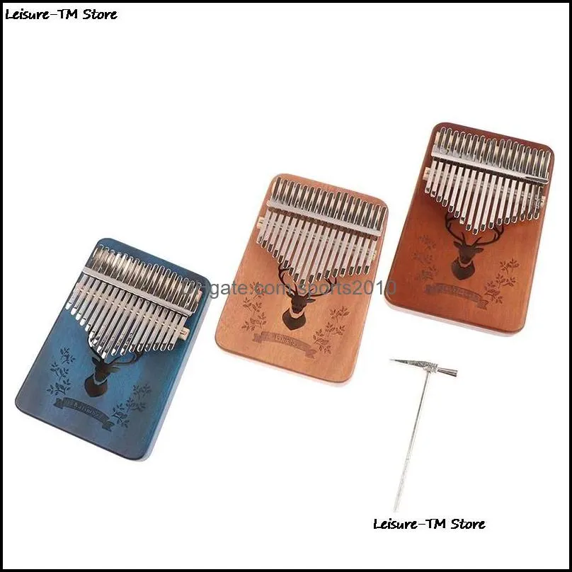 Kalimba 17 Keys Calimba Thumb Piano Mbira Muspor Musical Instrument Mahogany Body With Accessory