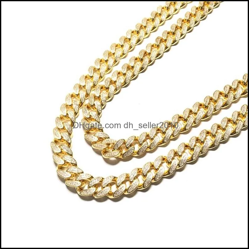 20 24 28inch factory Micro pave cz cuban link chain  long chain luxury boy men jewelry hip hop necklace