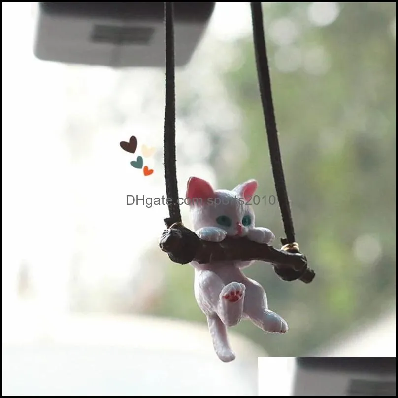 Cute Anime Car Accessorie Faceless Male Cat Pendant Auto Rearview Mirror Pendant Birthday Gift Decoraction Ornaments