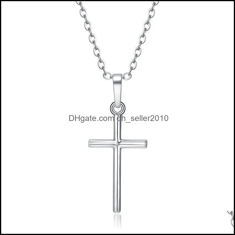 Cross Pendant Necklaces Simple Women Men Clavicle Anti Allergy Alloy Chains Fashion Jewelry Gift 1 2sg Q2