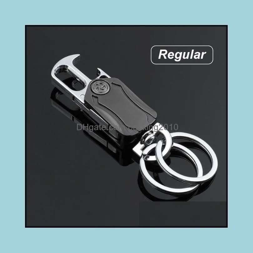 Bar Creative Keychain Fashion Cool Anti-Anxiety Rotatable Car Key Holder Multifunctional Keyring Bottle Opener Key Chain Gift