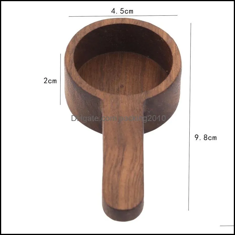 8g/10g Walnut Wooden Measuring Spoon Scoop Coffee Beans Bar Home Baking Tool Measuring Cup For Kitchen