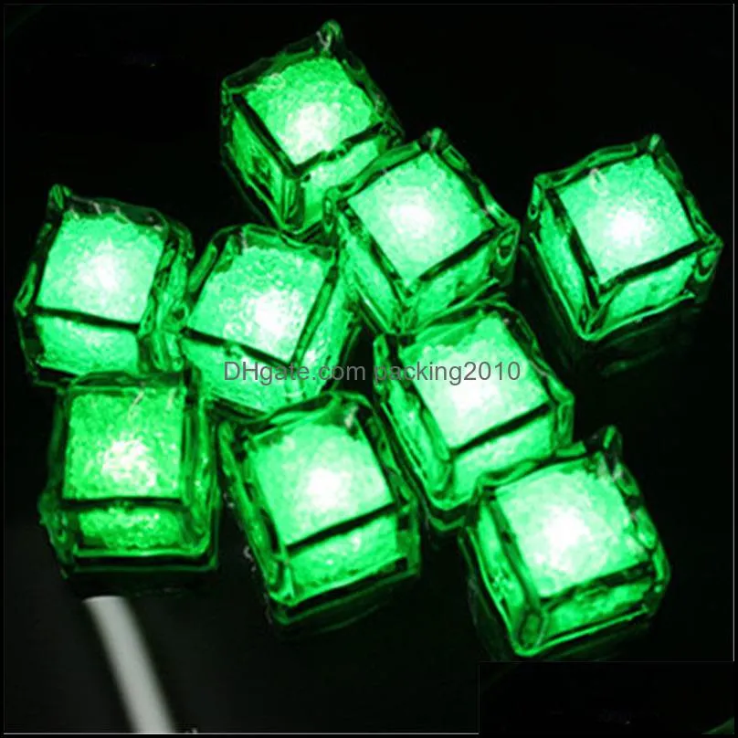 for KTV Bar Wedding Disposable LED Flash Induction Ice Light Glowing Ice Cubes 12/box