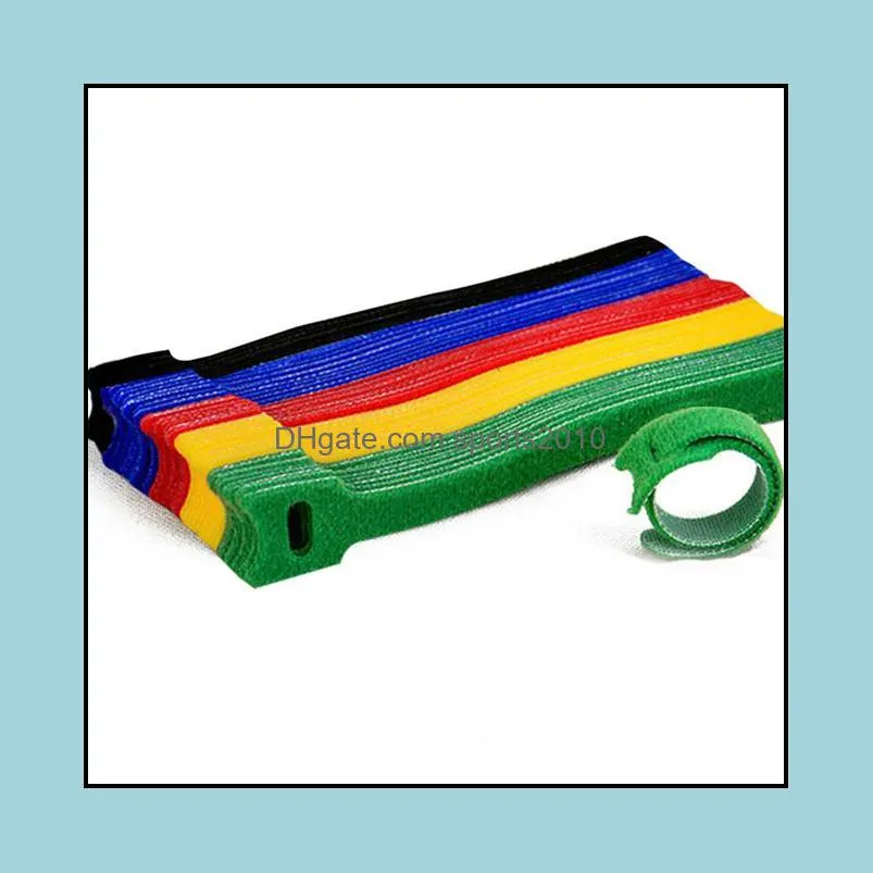 50pcs /100pcs Releasable Cable Ties Colored Plastics Reusable ties Nylon Loop Wrap Zip Bundle T-type Wire