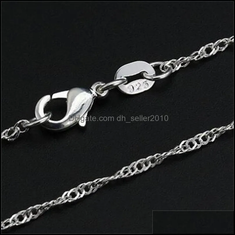 925 Sterling Silver 16/18/20/22/24/26/28/30 Inch Side Chain 2mm Strands Necklace For Women Man Fashion Wedding Charm Jewelry 807 Z2