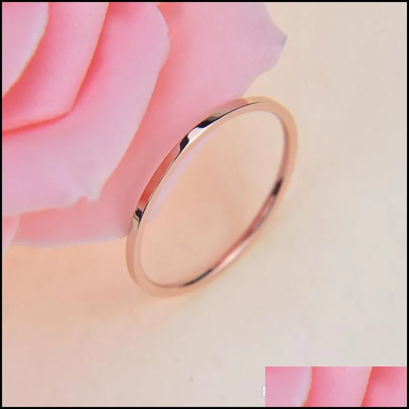 silver rose gold super thin couple wedding ring for girls fashion engagement rings nice birthday gift trendy women jewelry