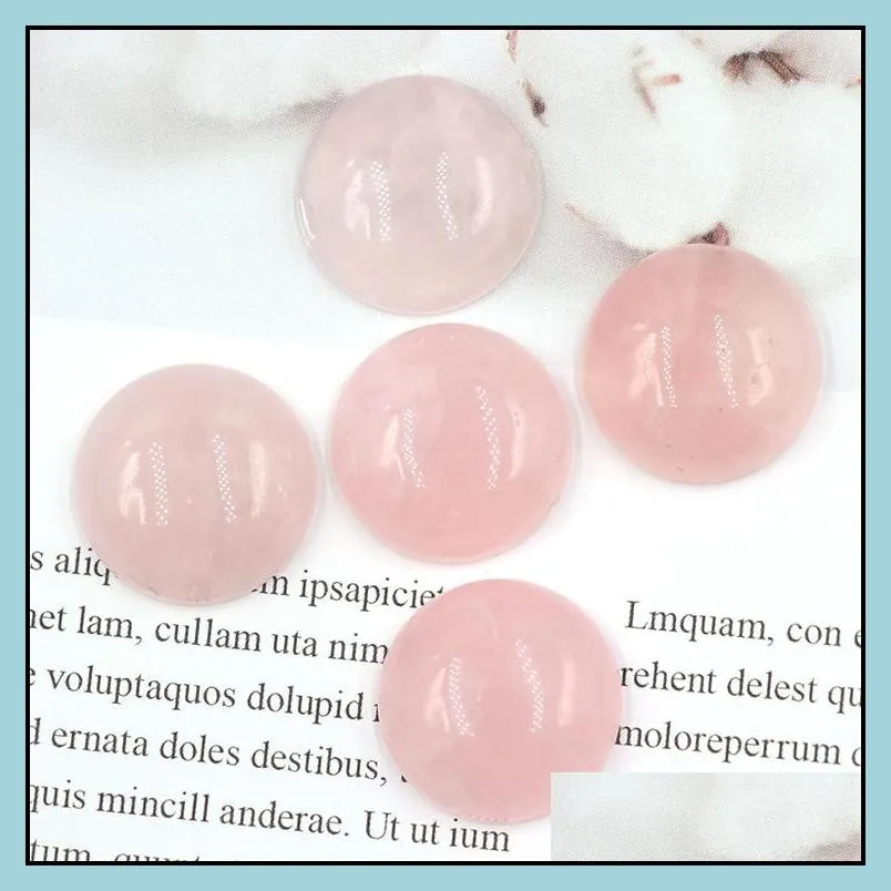 20mm Mini Round Natural Stone Carving Cabochon Crystal Polishing Gem Healing Jewelry DIY Acc