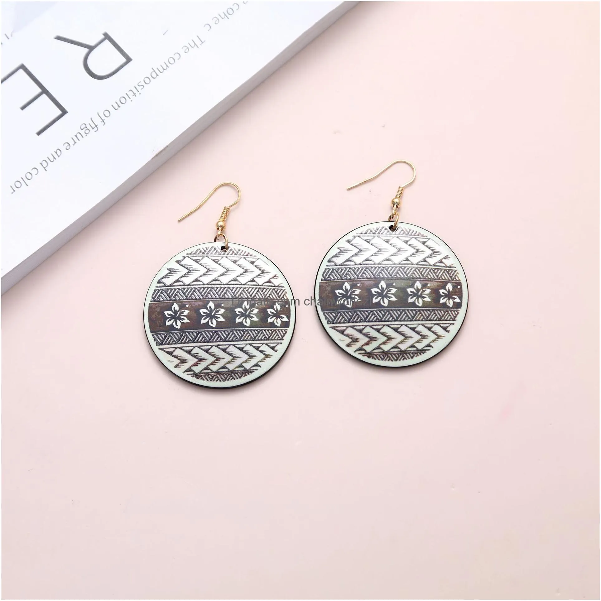 geometric circular colored acrylic earrings light luxury earrings simple temperament female charm personality send friend girl