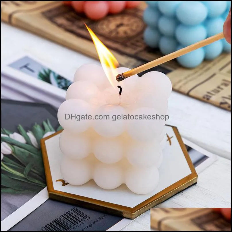 bubble candle cube soy wax cute scented candles aromatherapy small relaxing birthday gift home decor rrd11938