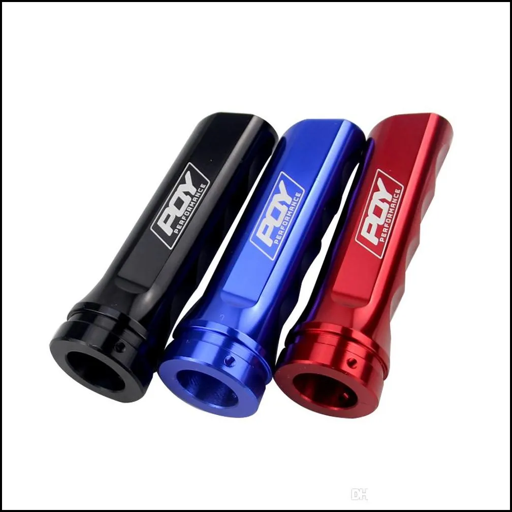 pqy racing - universal auto car aluminum hand brake sleeve handbrake handle hand protector cover with pqy sticker pqy-hbc11