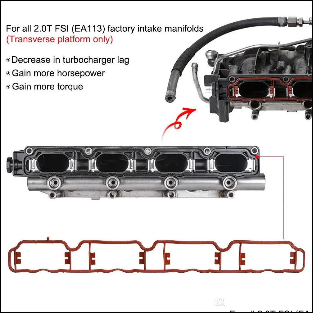 high quality intake manifold runner flap delete swirl flap flaps gasket for audi/vw ea113 2.0 tfsi pqy-imk07