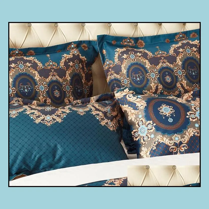 European Style 3 pcs Bedding Set Bed clothes Duvet Cover Pillow Case Queen and King Size