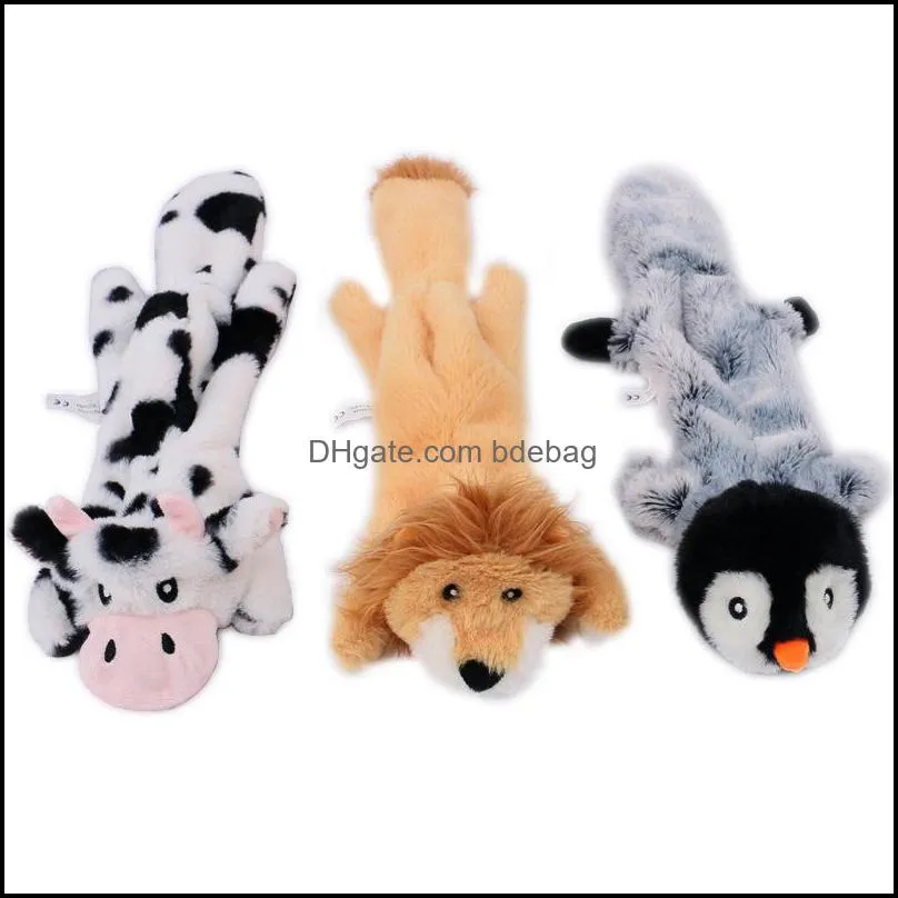 cute plush toys squeak pet wolf rabbit animal dog chew squeaky whistling involved squirrel dog toys