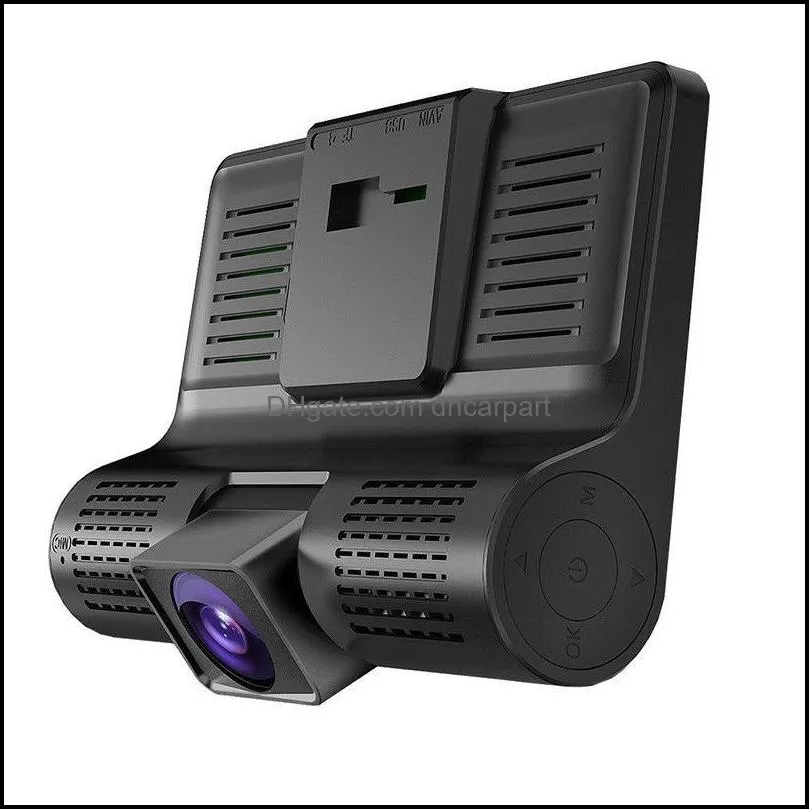 2020 Original 4`` Car Dvr Camera Video Recorder Rear View Auto Registrator Ith Two Cameras Dash Cam Dvrs Dual Lens New Arrive