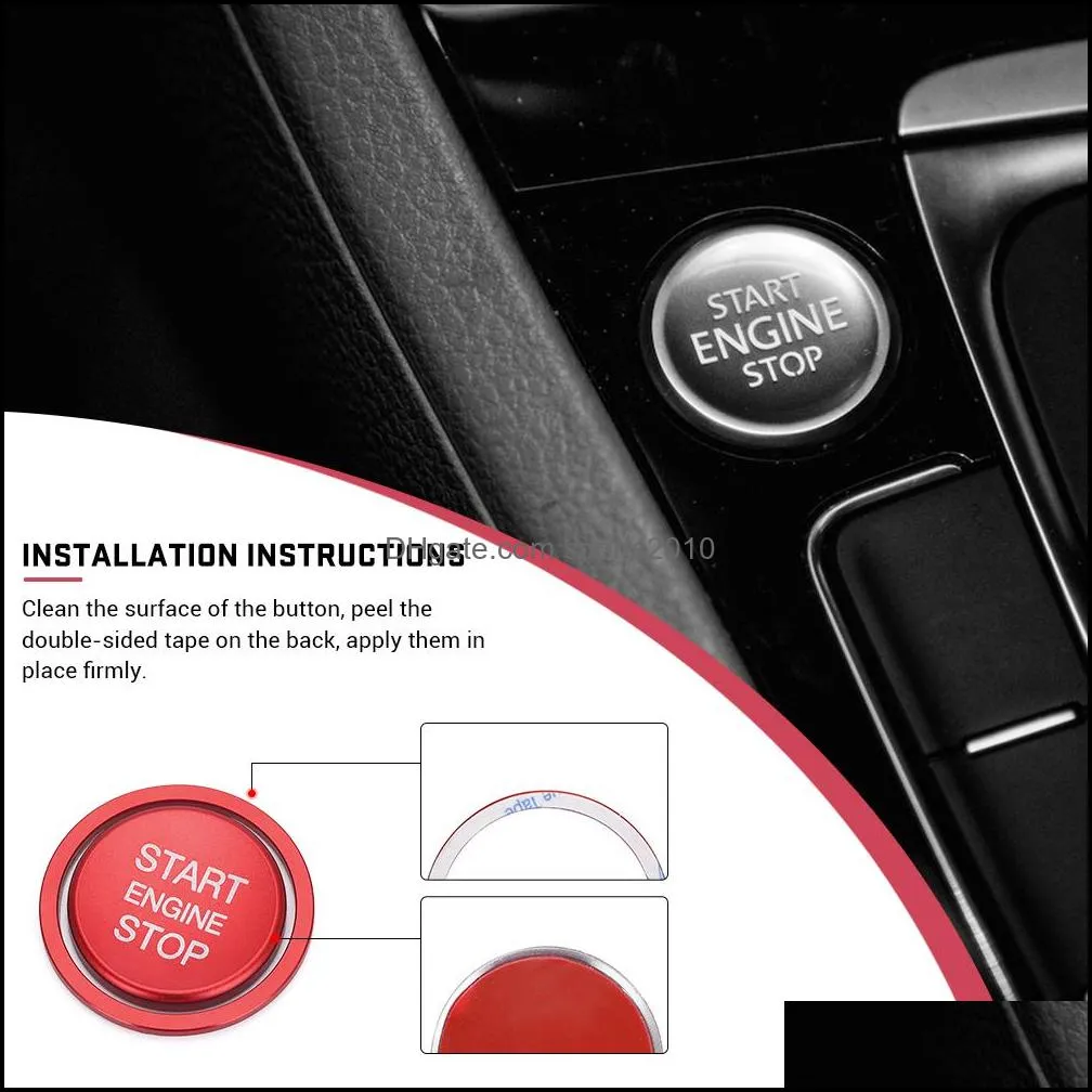 Car Engine Start Stop Button Ring Ignition Cover Trim For VW Golf 7 MK7 VII GTI R Tiguan Jetta CC Arteon Passat B8 Touareg T-roc