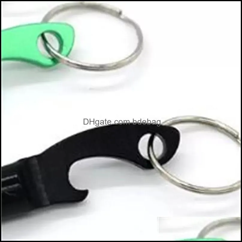 Openers Aluminum Alloy Whistle Portable Openers Tape Key Buckle Black Multi Colors With Whistles Bottle Opener